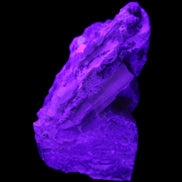 Elestial Smoky Quartz, Kunzite on Feldspar matrix 80mm 178g in UV light - Rocks and Things Store