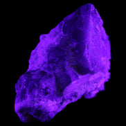 Elestial Smoky Quartz, Kunzite on Feldspar matrix 80mm 178g in UV light - Rocks and Things Store