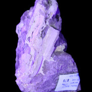Elestial Smoky Quartz, Kunzite on Feldspar matrix 80mm 178g in flash and UV light - Rocks and Things Store