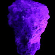 Elestial Smoky Quartz, Kunzite on Feldspar matrix 80mm 178g in UV light - Rocks and Things Store