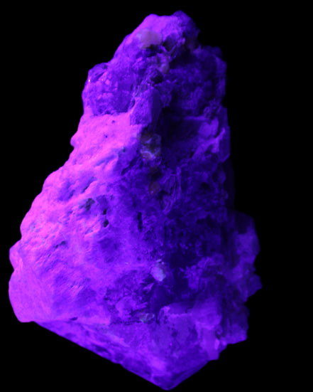 Elestial Smoky Quartz, Kunzite on Feldspar matrix 80mm 178g in UV light - Rocks and Things Store