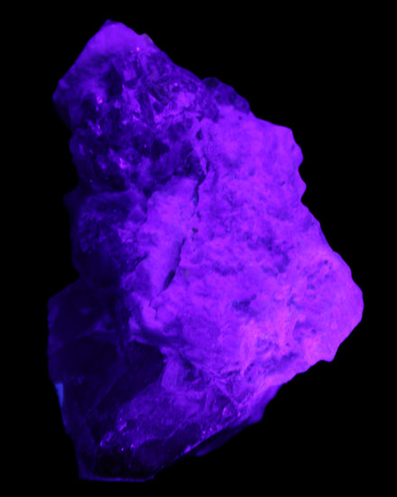 Elestial Smoky Quartz, Kunzite on Feldspar matrix 80mm 178g in UV light - Rocks and Things Store