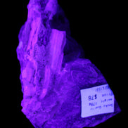 Elestial Smoky Quartz, Kunzite on Feldspar matrix 80mm 178g in UV light - Rocks and Things Store
