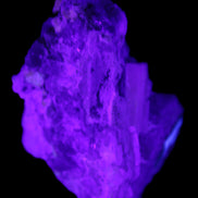 Elestial Smoky Quartz, Kunzite on Feldspar matrix 80mm 178g in UV light - Rocks and Things Store
