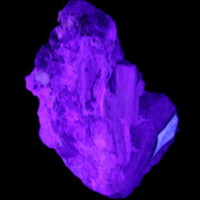 Elestial Smoky Quartz, Kunzite on Feldspar matrix 80mm 178g in UV light - Rocks and Things Store