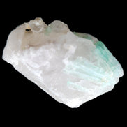 Green Tourmaline on Elestial Quartz 46*37*20mm 47g in sunlight - Rocks and Things Store