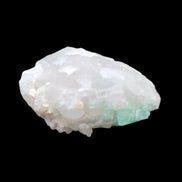 Green Tourmaline on Elestial Quartz 46*37*20mm 47g in sunlight - Rocks and Things Store