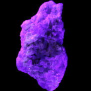 Green and Pink Tourmaline cluster on matrix 85*45*44mm 171g in UV light - Rocks and Things Store