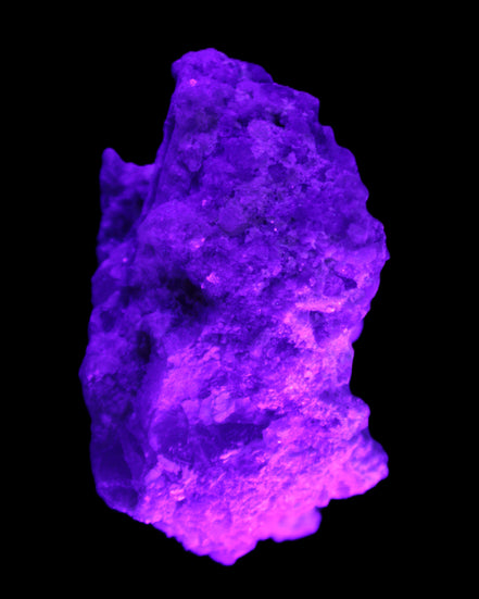 Green and Pink Tourmaline cluster on matrix 85*45*44mm 171g in UV light - Rocks and Things Store