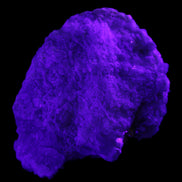 Green Tourmaline cluster on matrix 60*45*37mm 111.8g in UV light - Rocks and Things Store