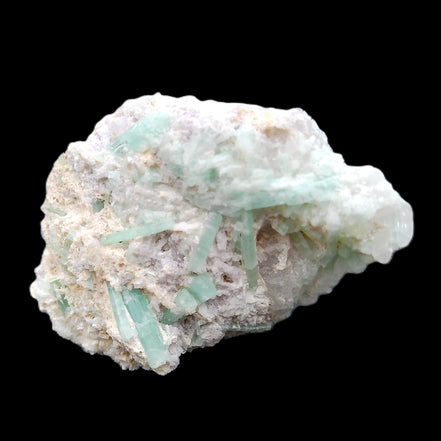 Green Tourmaline cluster on matrix 60*45*37mm 111.8g in sunlight - Rocks and Things Store