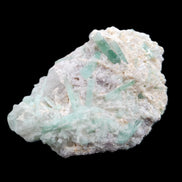 Green Tourmaline cluster on matrix 60*45*37mm 111.8g in sunlight - Rocks and Things Store