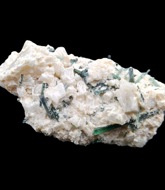 Green Tourmaline cluster on matrix 45*26*20mm 14.8g in sunlight - Rocks and Things Store