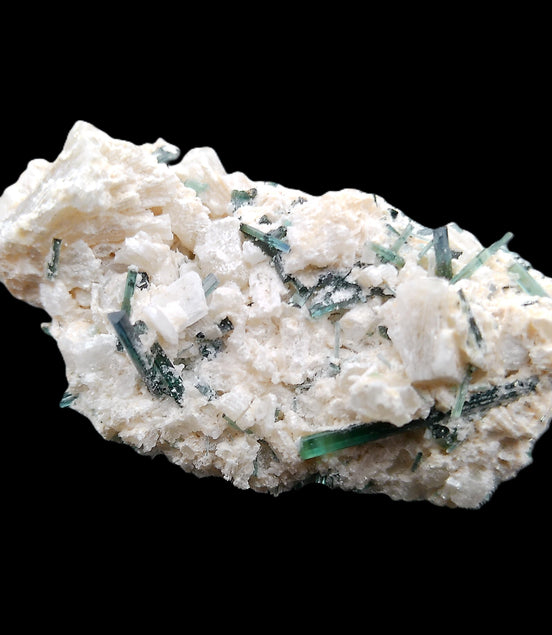 Green Tourmaline cluster on matrix 45*26*20mm 14.8g in sunlight - Rocks and Things Store