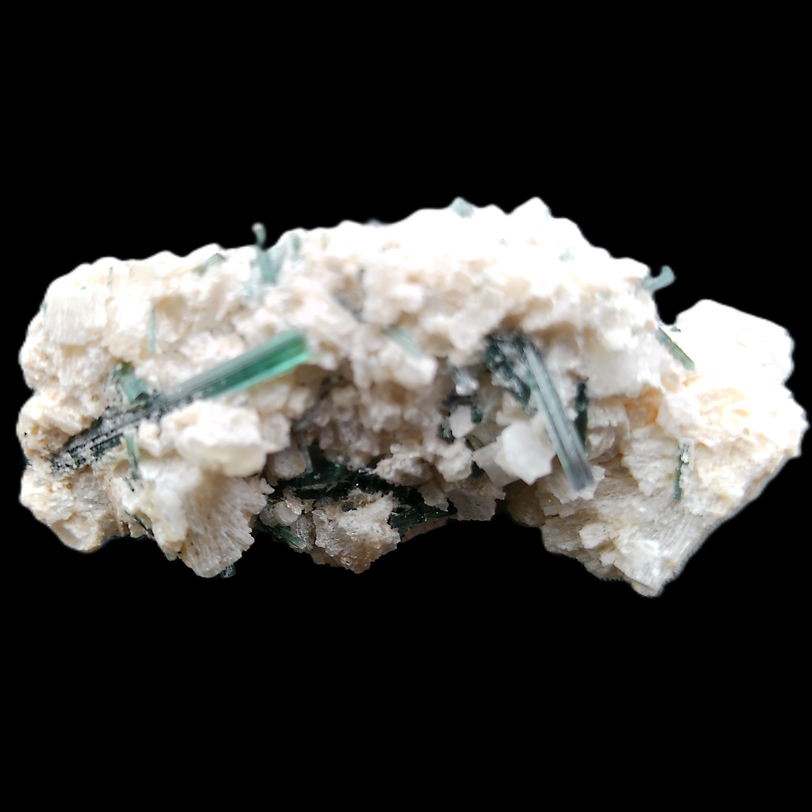 Green Tourmaline cluster on matrix 45*26*20mm 14.8g in sunlight - Rocks and Things Store