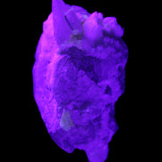 Green Tourmaline on Elestial Quartz 64*30*30mm 52g in UV light - Rocks and Things Store