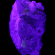 Green Tourmaline on Elestial Quartz 64*30*30mm 52g in UV light - Rocks and Things Store