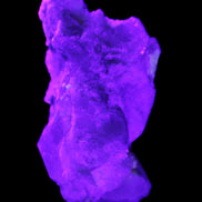 Green Tourmaline on Elestial Quartz 64*30*30mm 52g in UV light - Rocks and Things Store