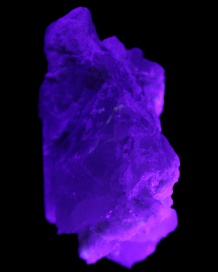 Green Tourmaline on Elestial Quartz 64*30*30mm 52g in UV light - Rocks and Things Store
