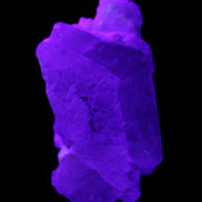 Green Tourmaline on Elestial Quartz 64*30*30mm 52g in UV light - Rocks and Things Store