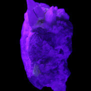 Green Tourmaline on Elestial Quartz 64*30*30mm 52g in UV light - Rocks and Things Store