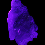 Green Tourmaline on Elestial Quartz 64*30*30mm 52g in UV light - Rocks and Things Store