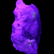 Green Tourmaline on Elestial Quartz 64*30*30mm 52g in UV light - Rocks and Things Store