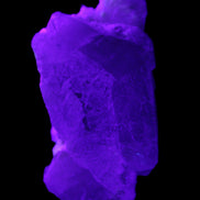 Green Tourmaline on Elestial Quartz 64*30*30mm 52g in UV light - Rocks and Things Store