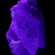 Green Tourmaline on Elestial Quartz 64*30*30mm 52g in UV light - Rocks and Things Store