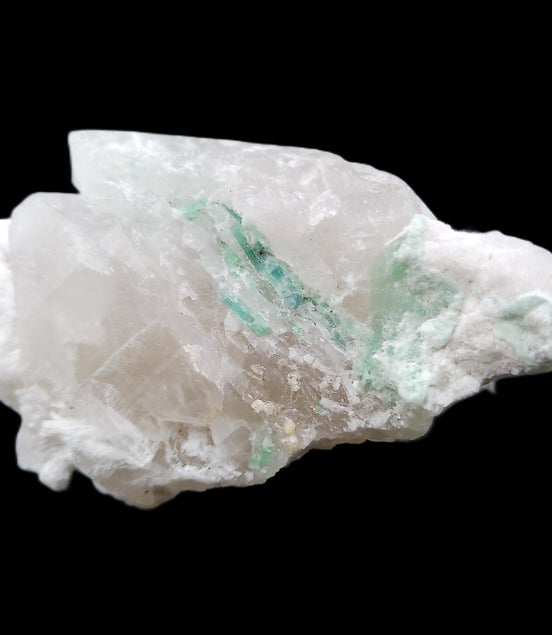 Green Tourmaline on Elestial Quartz 64*30*30mm 52g in sunlight - Rocks and Things Store