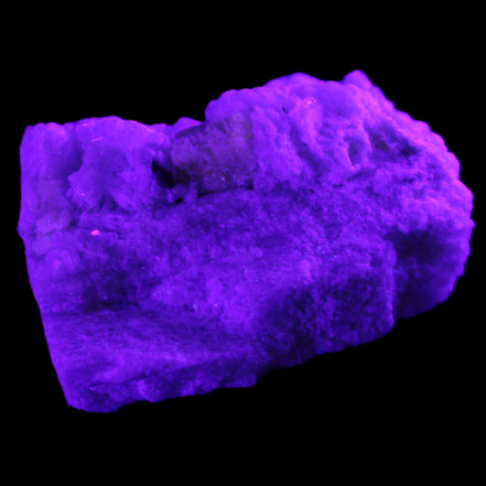 Apatite and hidden crystal on Mica and Feldspar matrix 47*38*24mm 51g in UV light - Rocks and Things Store
