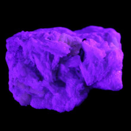 Apatite and hidden crystal on Mica and Feldspar matrix 47*38*24mm 51g in UV light - Rocks and Things Store