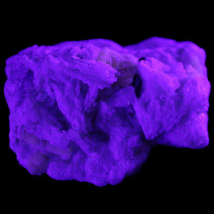 Apatite and hidden crystal on Mica and Feldspar matrix 47*38*24mm 51g in UV light - Rocks and Things Store