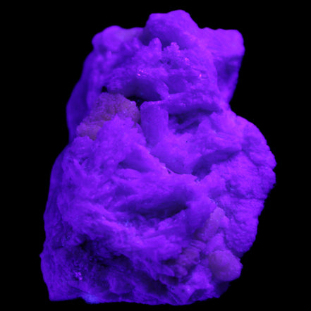 Apatite and hidden crystal on Mica and Feldspar matrix 47*38*24mm 51g in UV light - Rocks and Things Store