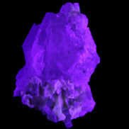 Green Tourmaline on Elestial Quartz 45*29*32mm 40.6g in UV light - Rocks and Things Store