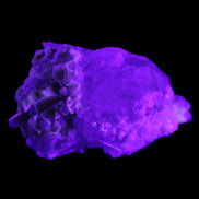 Green Tourmaline on Elestial Quartz 45*29*32mm 40.6g in UV light - Rocks and Things Store