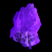 Green Tourmaline on Elestial Quartz 45*29*32mm 40.6g in UV light - Rocks and Things Store