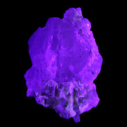 Green Tourmaline on Elestial Quartz 45*29*32mm 40.6g in UV light - Rocks and Things Store