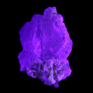 Green Tourmaline on Elestial Quartz 45*29*32mm 40.6g in UV light - Rocks and Things Store