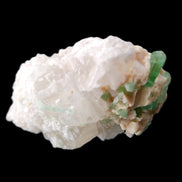 Green Tourmaline on Elestial Quartz 45*29*32mm 40.6g in sunlight - Rocks and Things Store