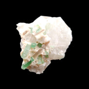 Green Tourmaline on Elestial Quartz 45*29*32mm 40.6g in sunlight - Rocks and Things Store