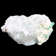 Green Tourmaline on Elestial Quartz 45*29*32mm 40.6g in sunlight - Rocks and Things Store