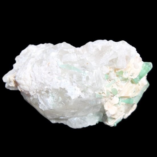 Green Tourmaline on Elestial Quartz 45*29*32mm 40.6g in sunlight - Rocks and Things Store