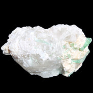 Green Tourmaline on Elestial Quartz 45*29*32mm 40.6g in sunlight - Rocks and Things Store