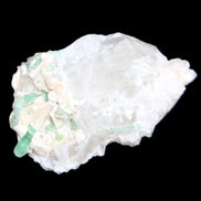 Green Tourmaline on Elestial Quartz 45*29*32mm 40.6g in sunlight - Rocks and Things Store