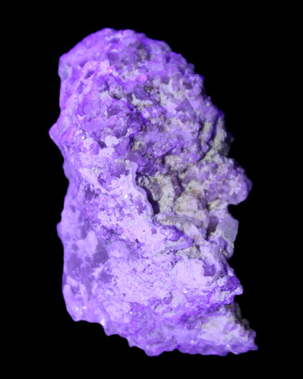 Pink and Clear Tourmaline in Lepidolite, Feldspar and Quartz matrix 90*45*50mm 188.7g in flash and UV light - Rocks and Things Store