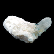 Green Tourmaline on Elestial Quartz with Feldspar matrix 18*57*40mm 40g in sunlight - Rocks and Things Store