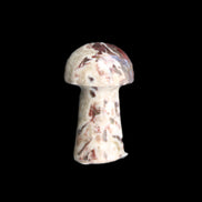 Red and White Jasper Marble mushroom 30-36mm 14-19g in sunlight - Rocks and Things Store