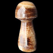 Chocolate Calcite mushroom 32-35mm 11-17g in sunlight - Rocks and Things Store