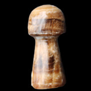 Chocolate Calcite mushroom 32-35mm 11-17g in sunlight - Rocks and Things Store